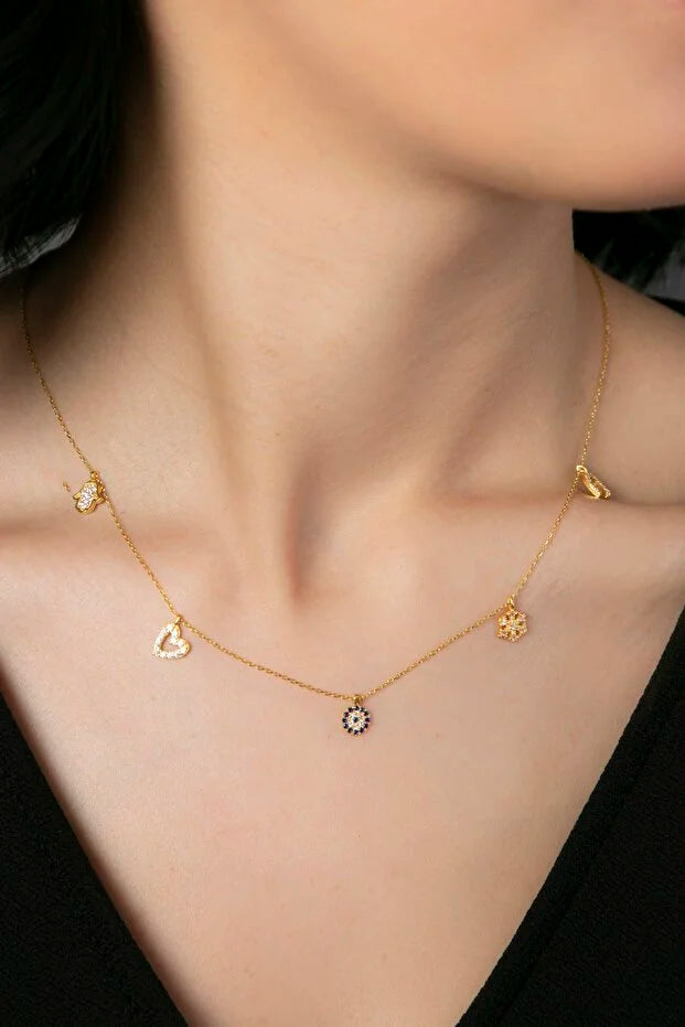 Sterling Silver Evil Eye Necklace