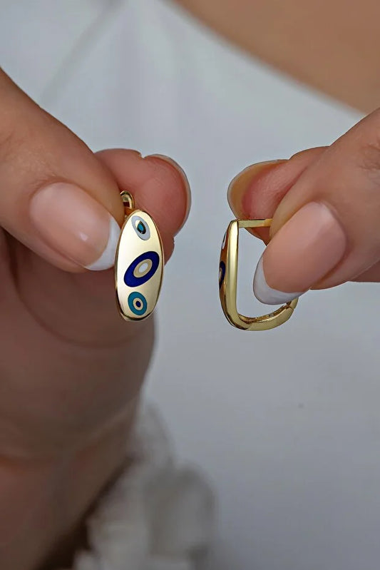 Evil Eye Design Earrings