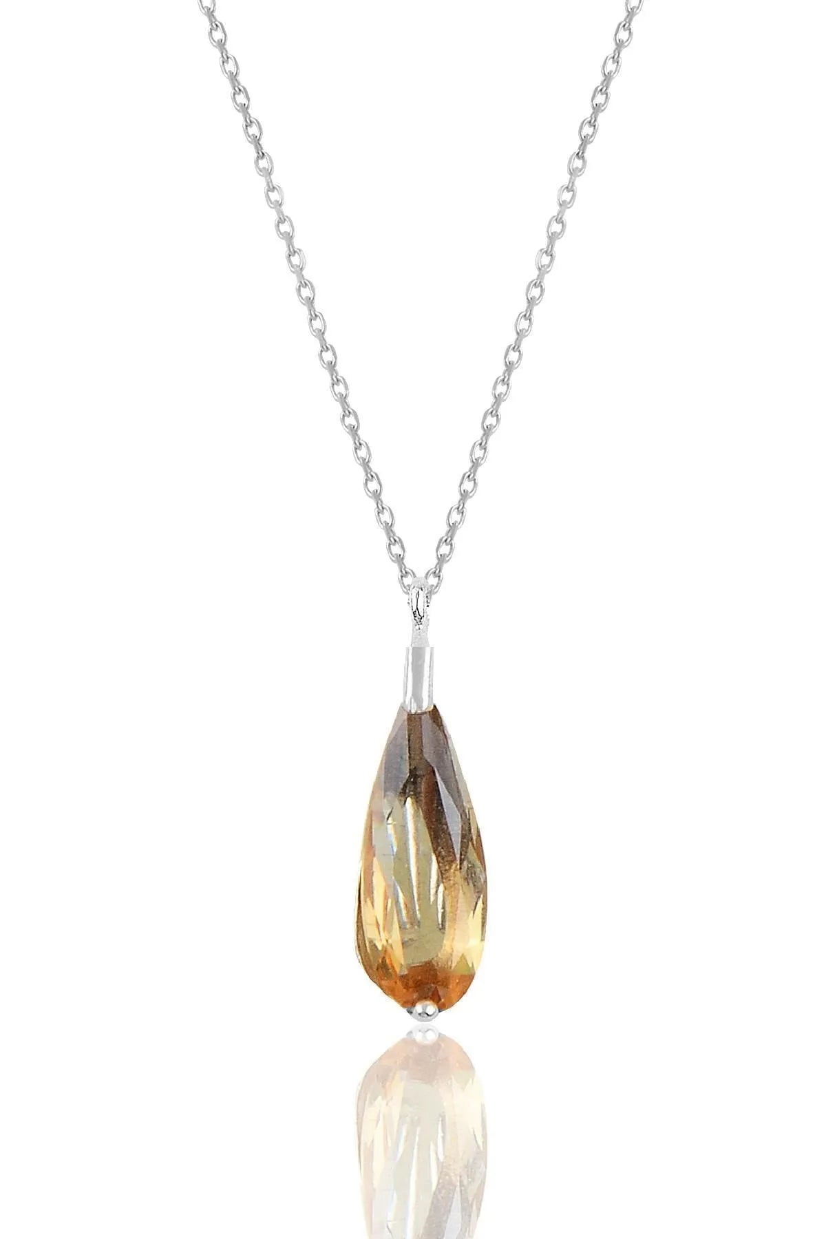 Sterling zilveren Zultanite stenen ketting en oorbellenset