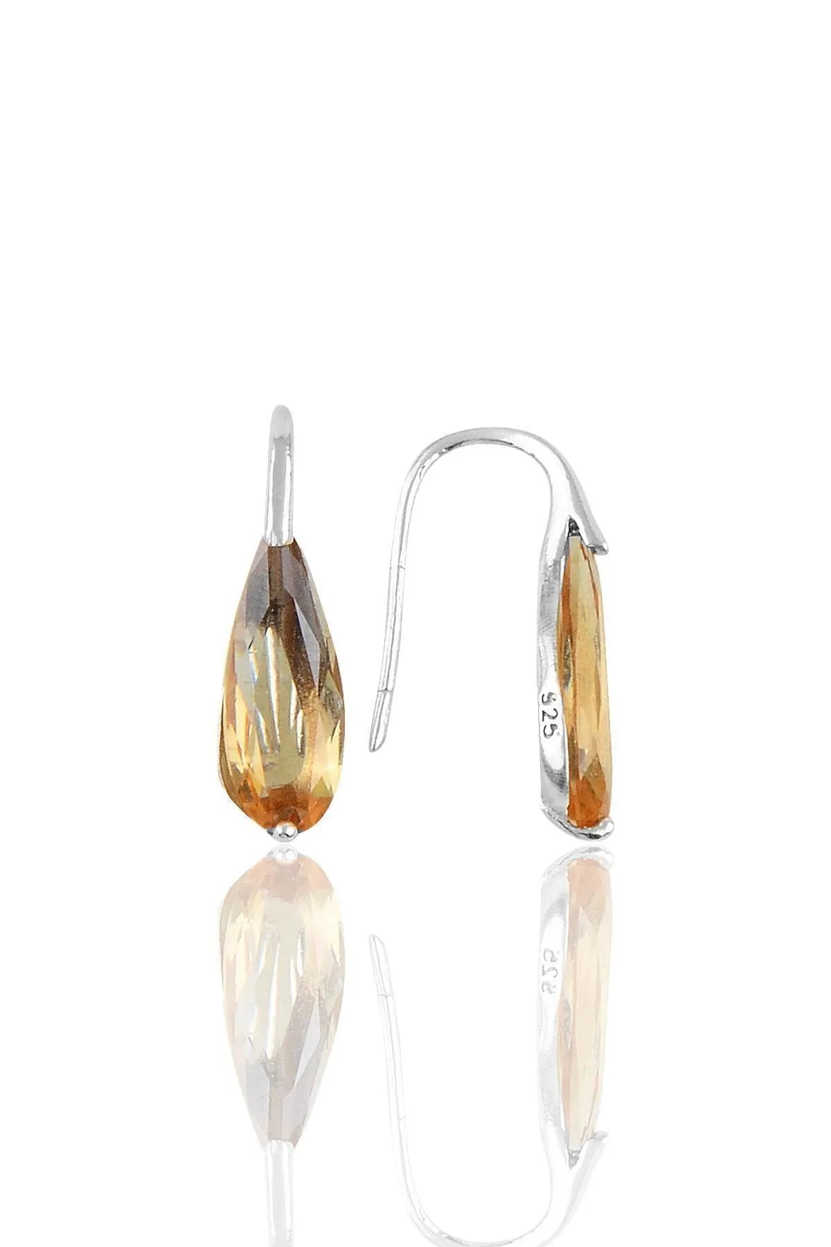 Sterling zilveren Zultanite stenen ketting en oorbellenset