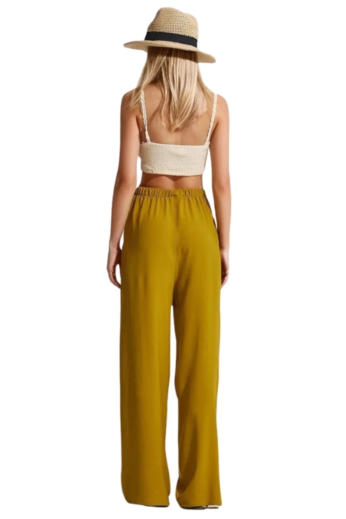 Grace Mustard Wide Leg Pants