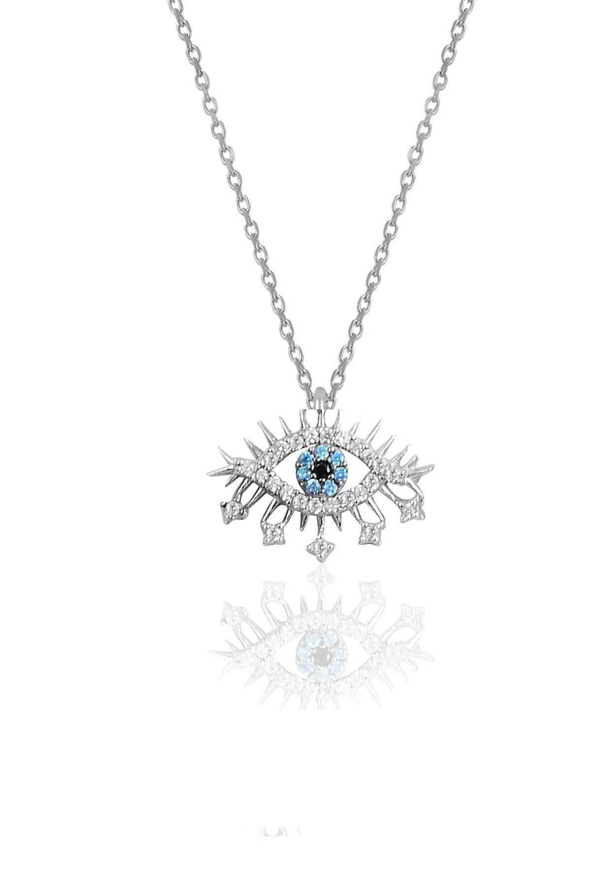 Sterling Silver Evil Eye Designer Necklace