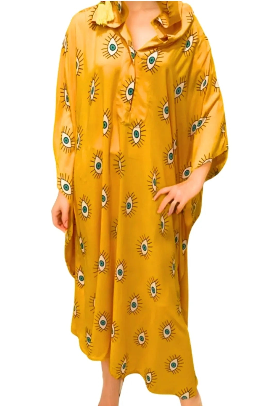 Purple hooded Evil Eye Dress