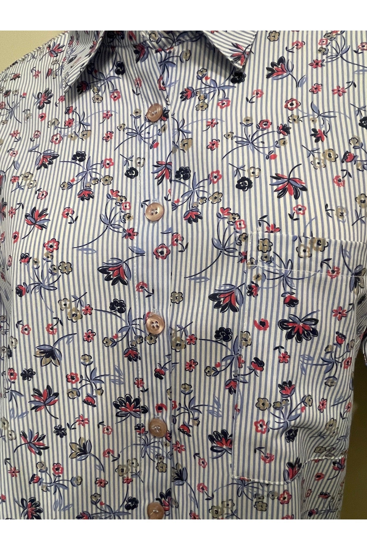Patricia Women's Shirt - Blue Floral
