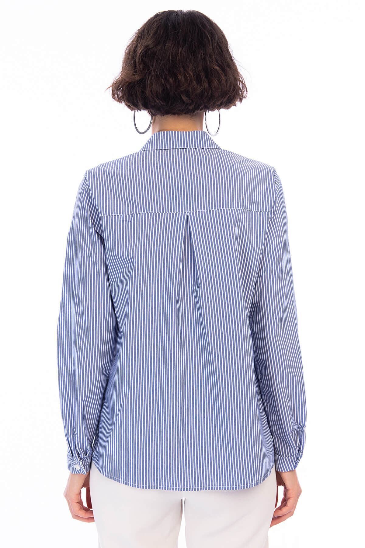 Morgan Women's Shirt - Blue Striped