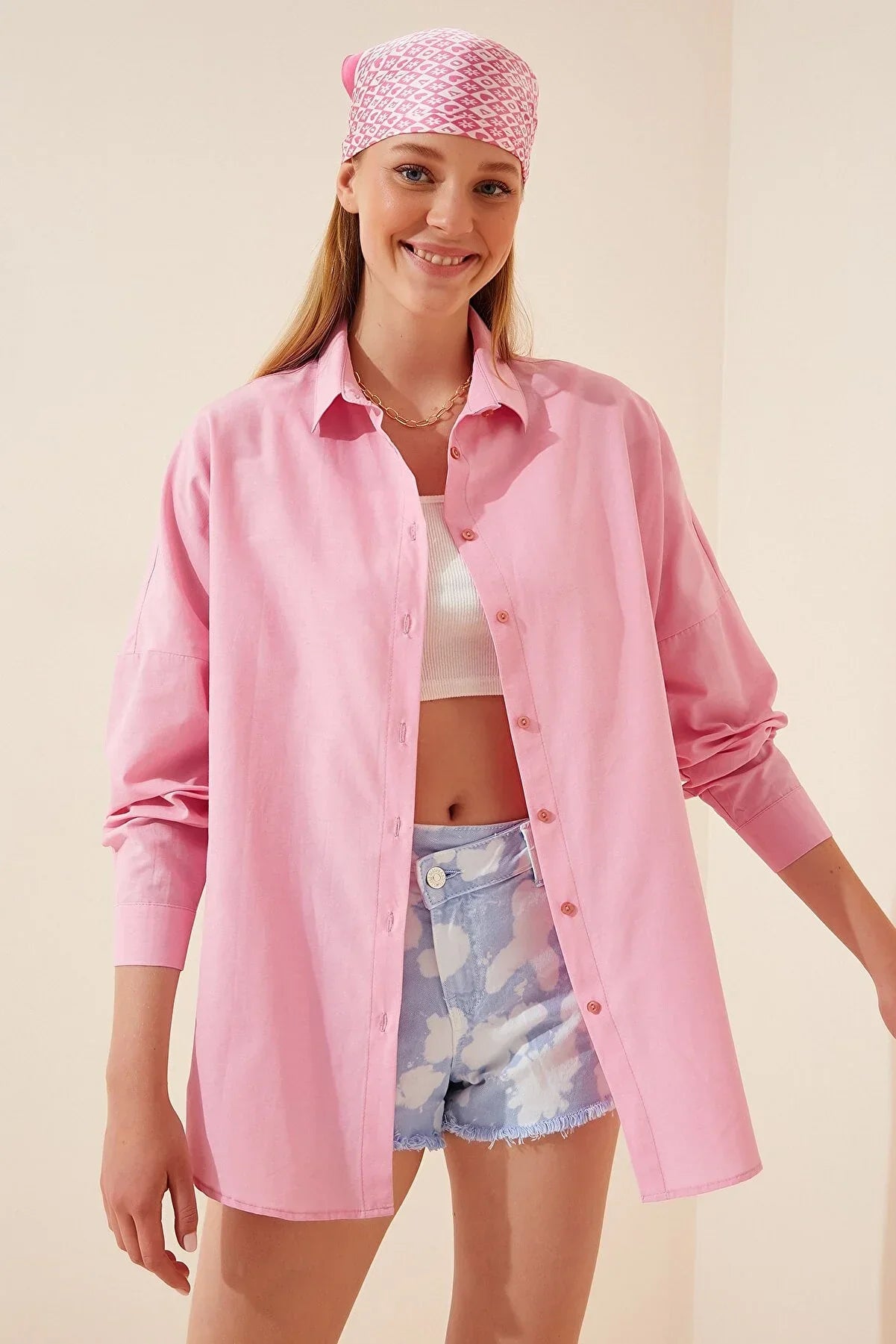 Loose Fit Black Button Down Shirt