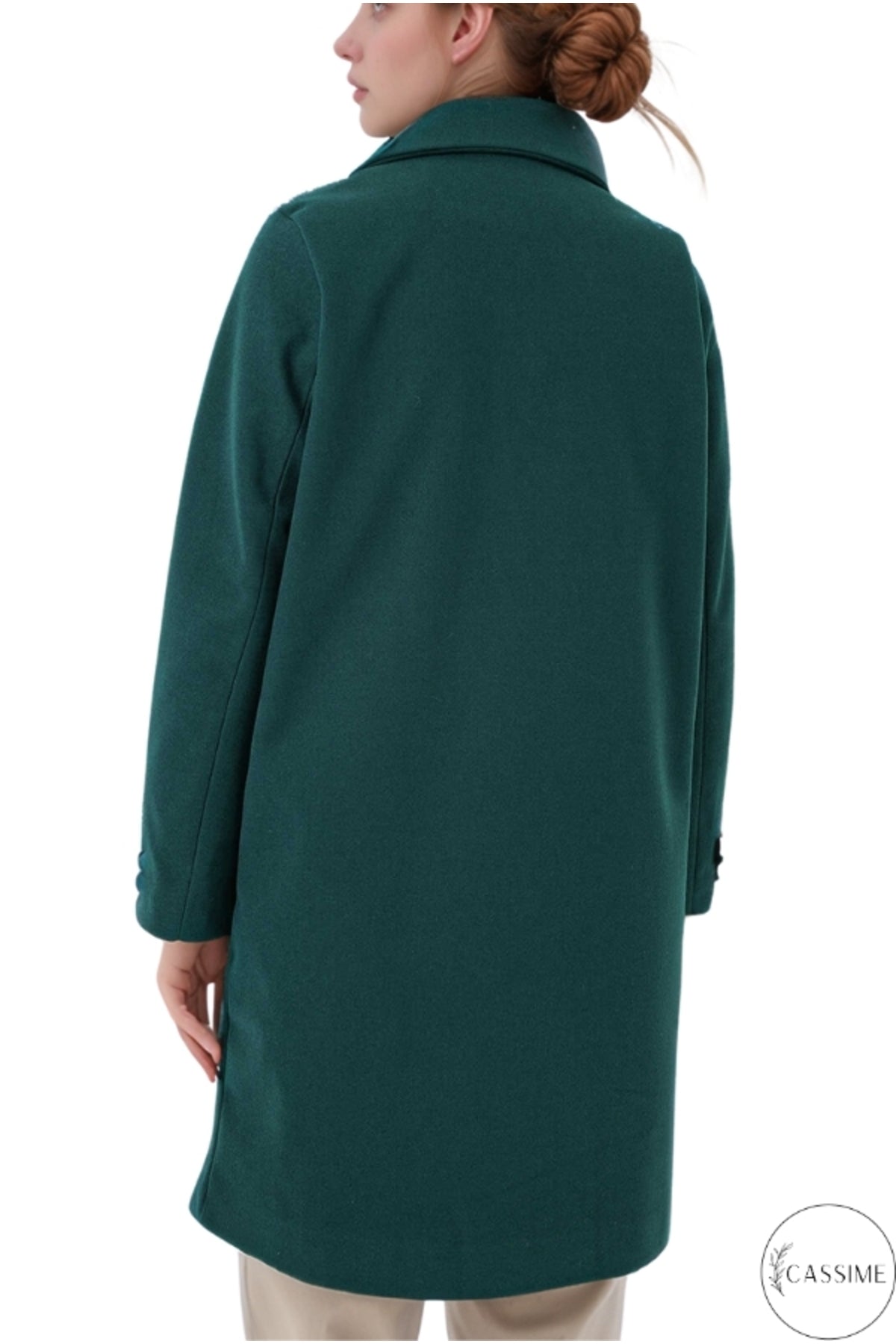 Felicity Women's Felted Fabric Coat - Emerald