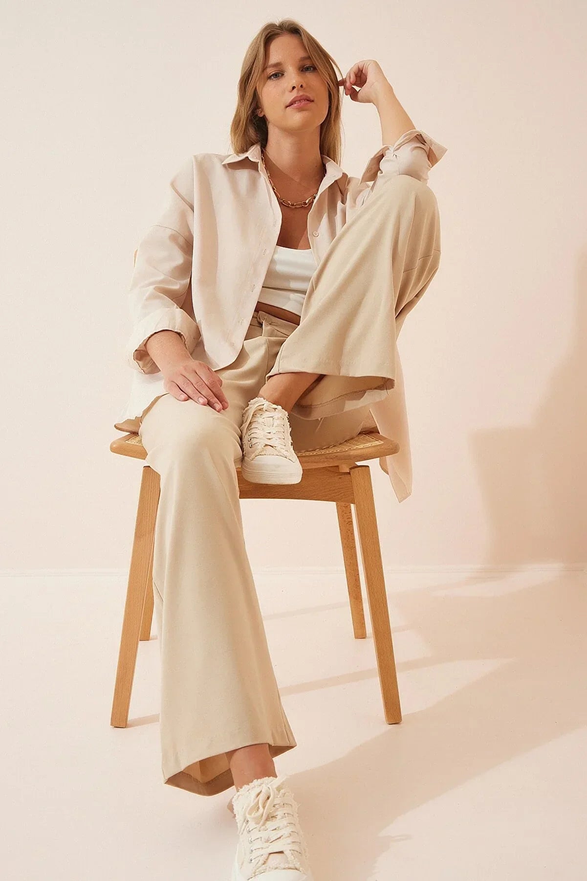 Loose Fit Black Button Down Shirt