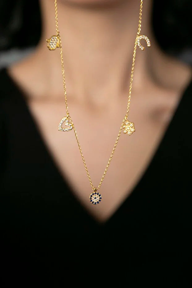 Sterling Silver Evil Eye Necklace