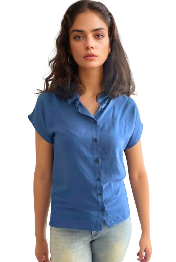 Blusa lujosa color rojo burdeos