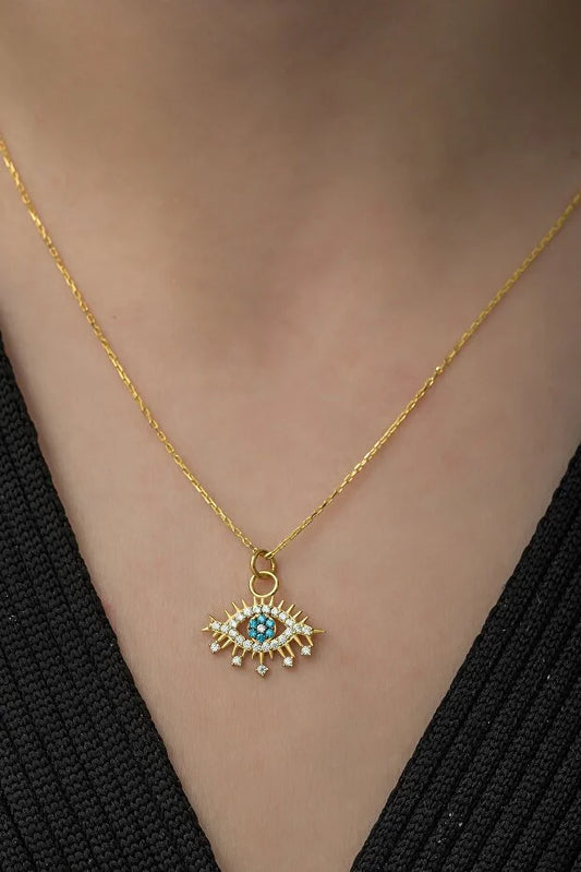 Sterling Silver Evil Eye Designer Necklace