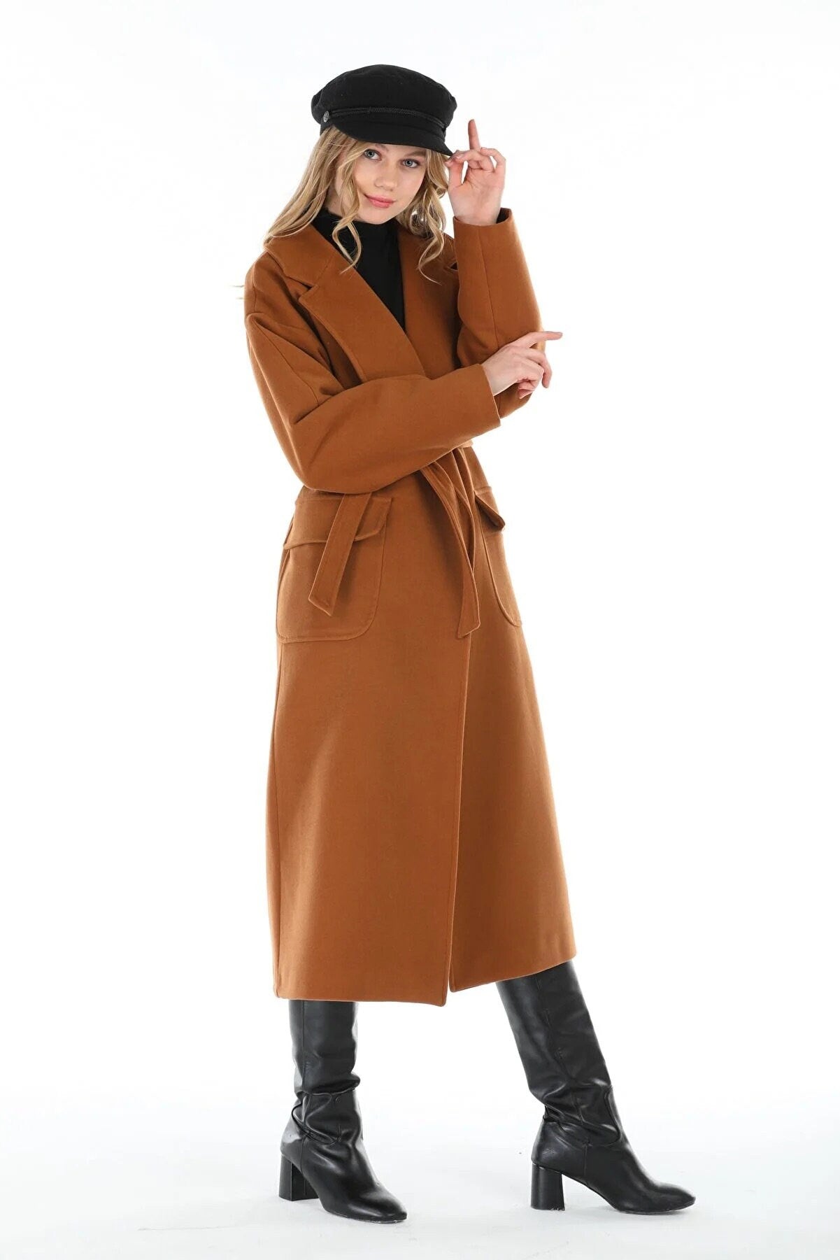 Gray Wool Long Coat