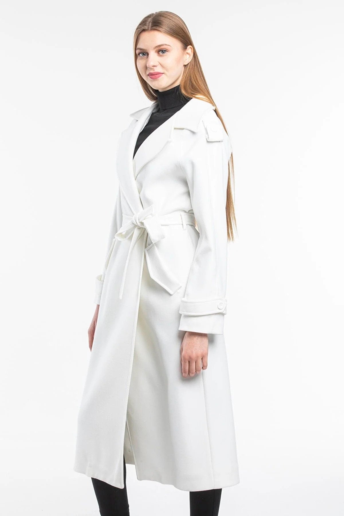 White Wool Long Coat