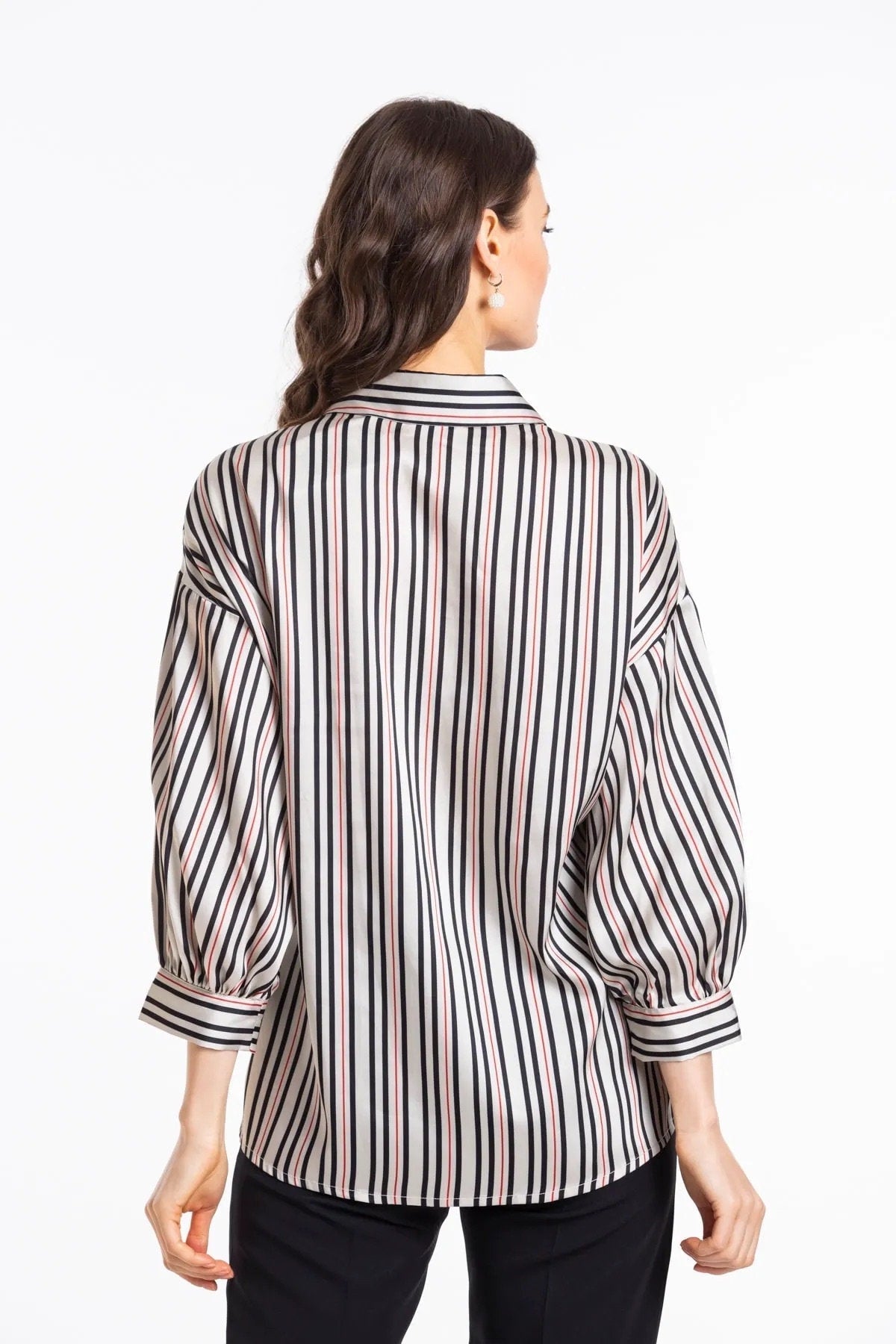 Satijnen overhemd met knoopjes