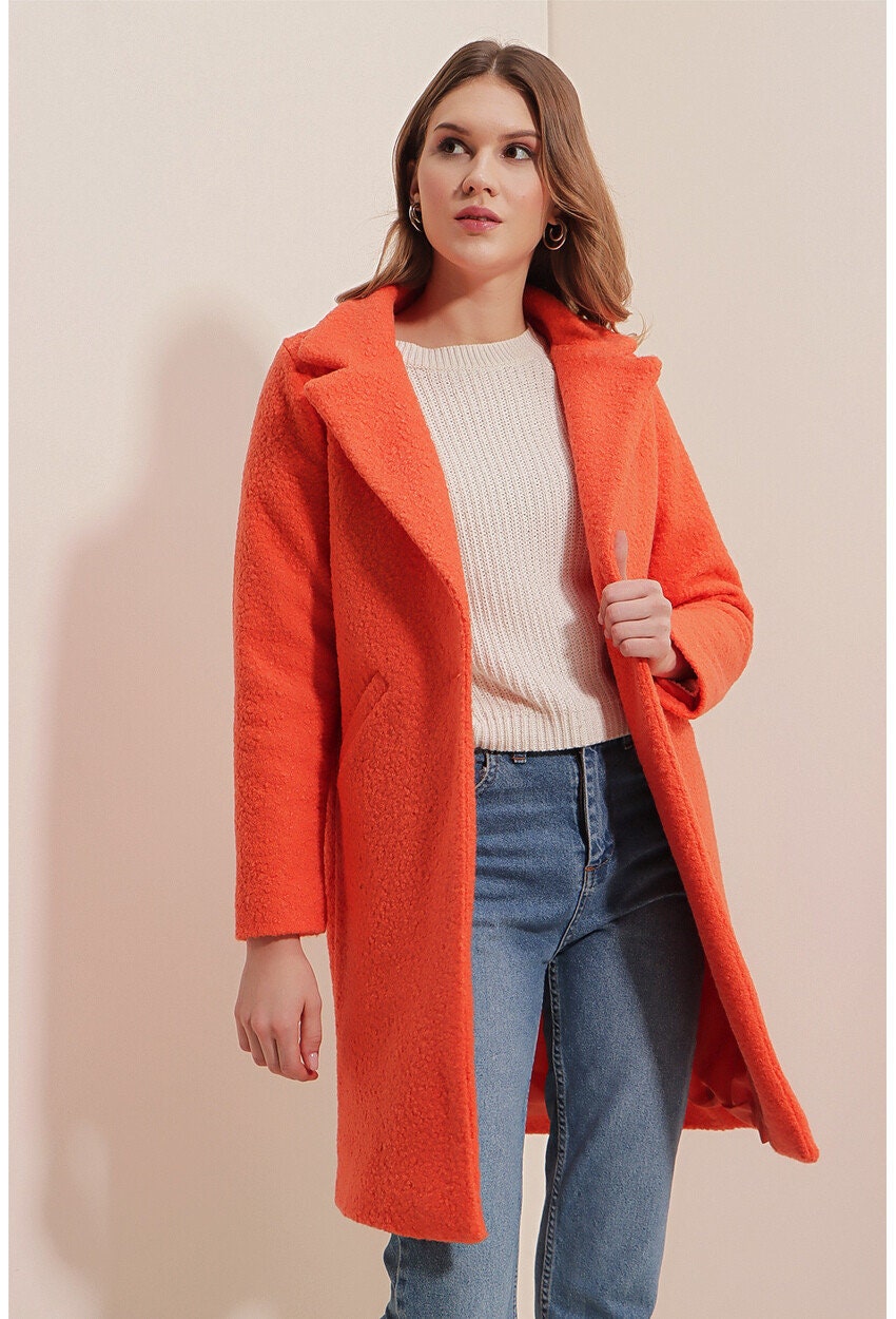 Yellow Gray Teddy Overcoat