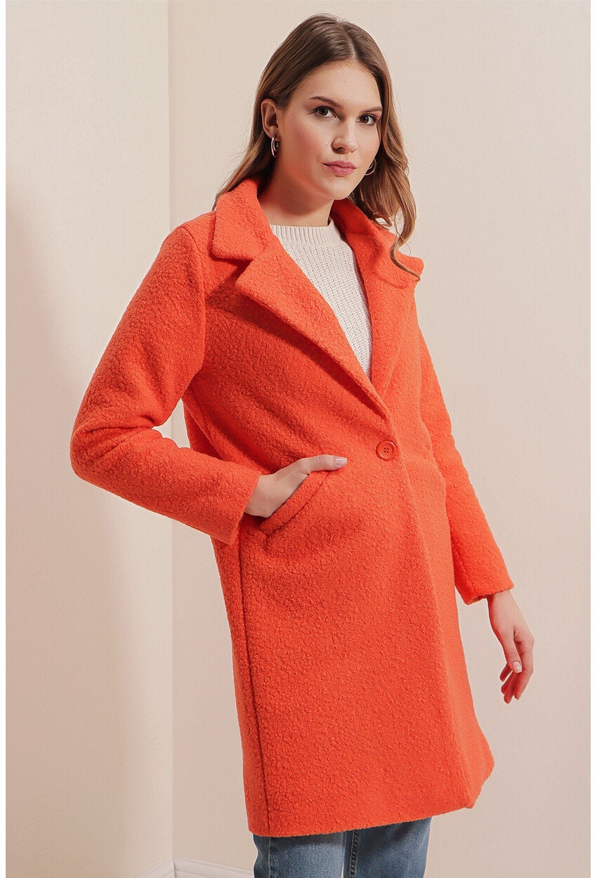 Yellow Gray Teddy Overcoat