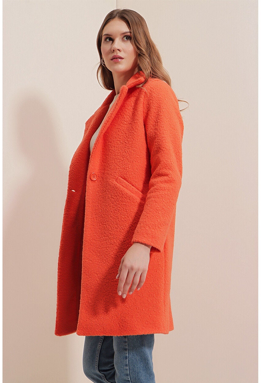 Yellow Gray Teddy Overcoat