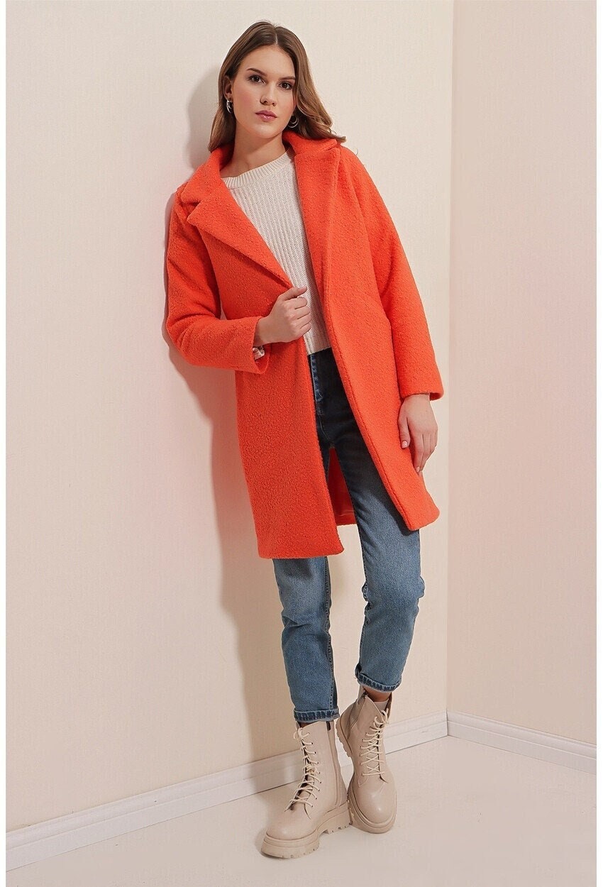 Yellow Gray Teddy Overcoat