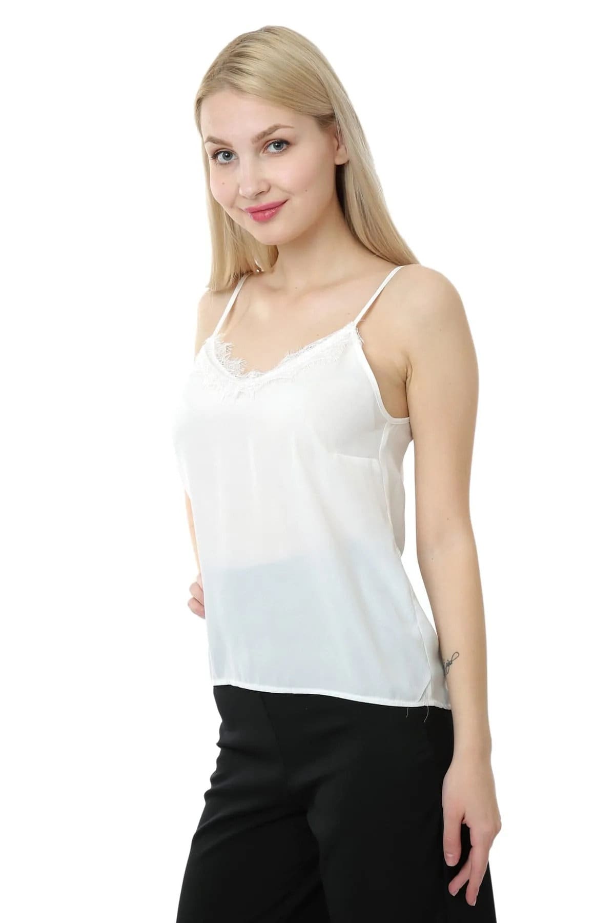 White Sleeveless Top