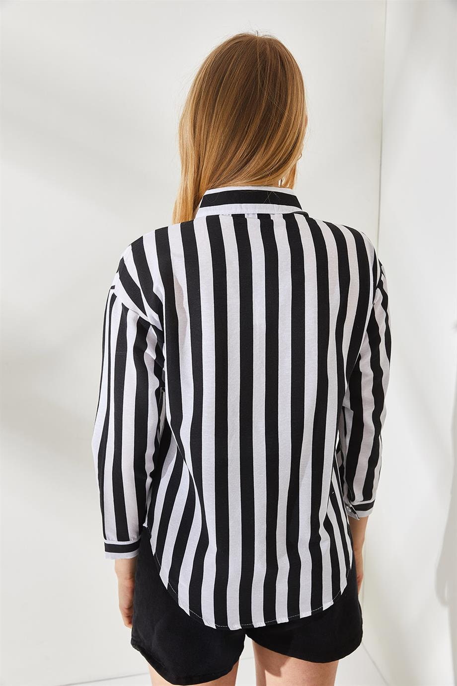 Klassiek gestreept overhemd met knoopjes