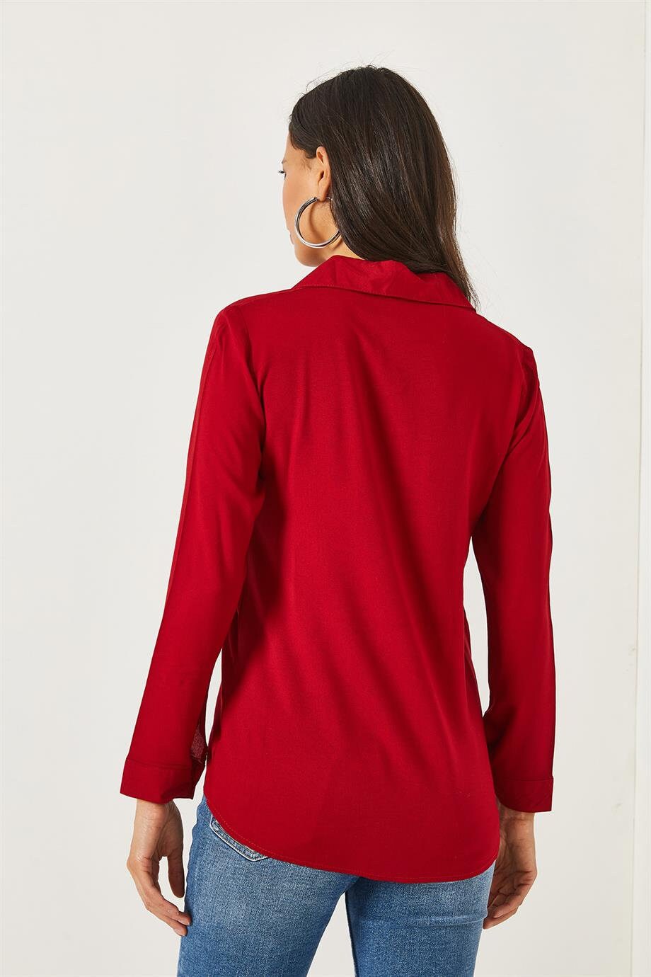 Zwarte Essential blouse met lange mouwen