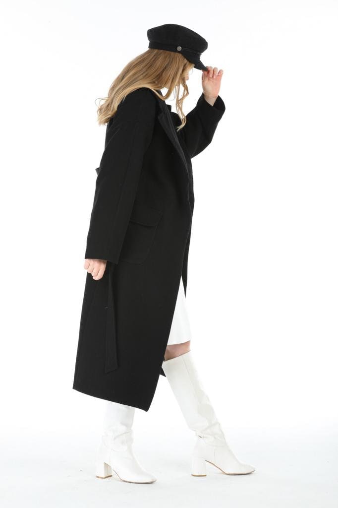 Gray Wool Long Coat