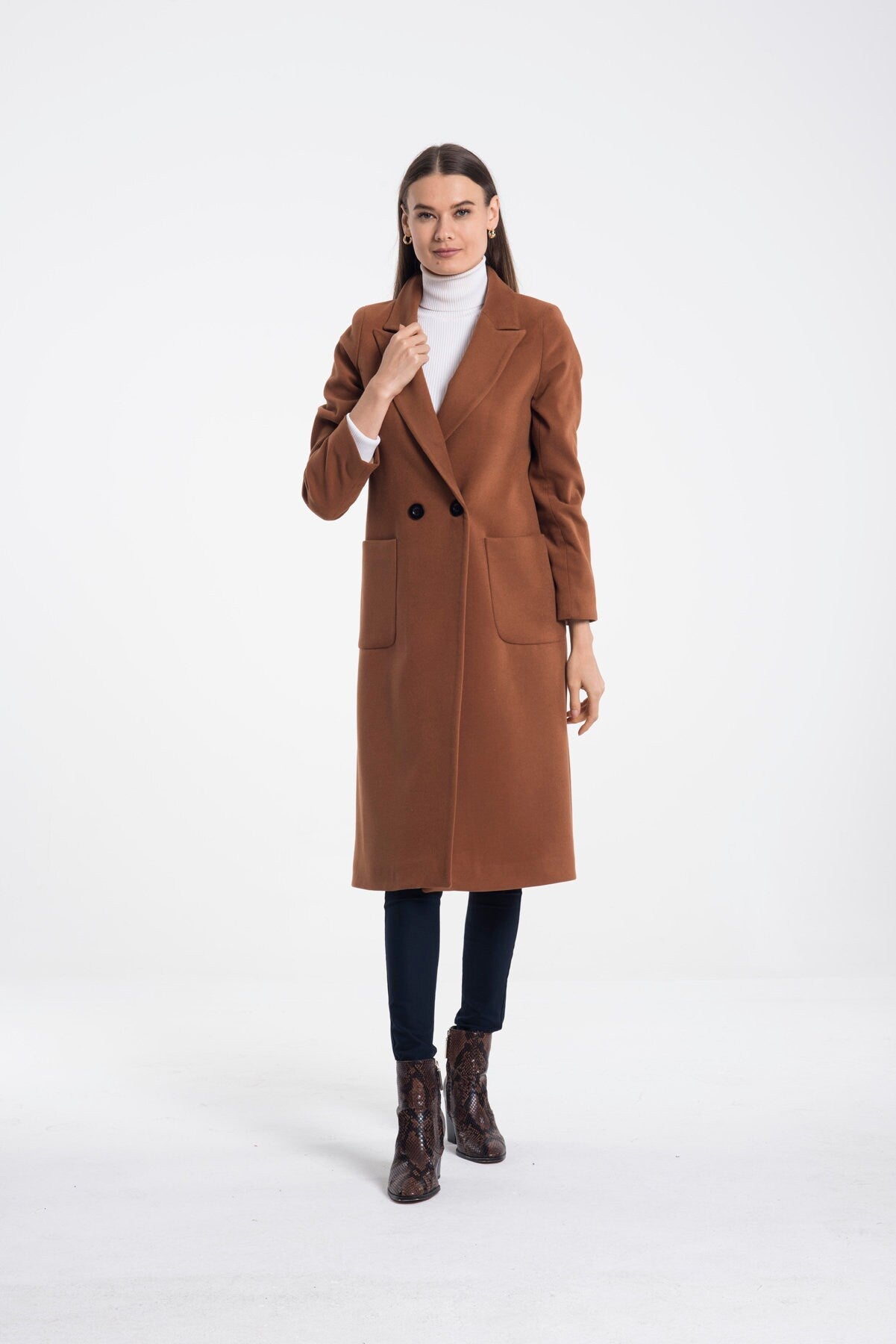 Camel Wool Long Coat