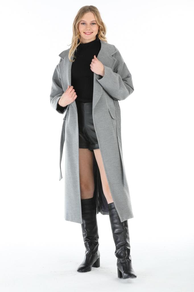 Gray Wool Long Coat