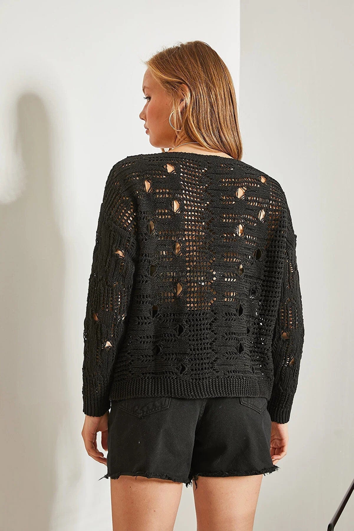 Crochet Cotton Boho Sweater