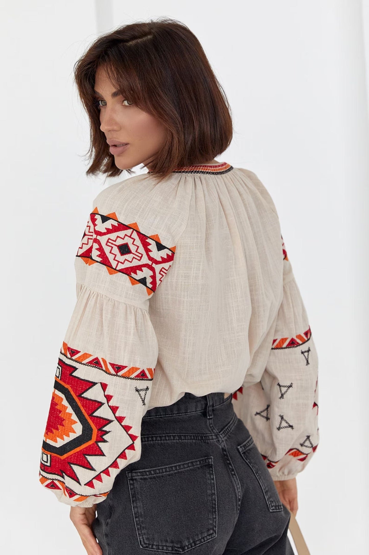 Green Embroidered Ukrainian Vyshyvanka