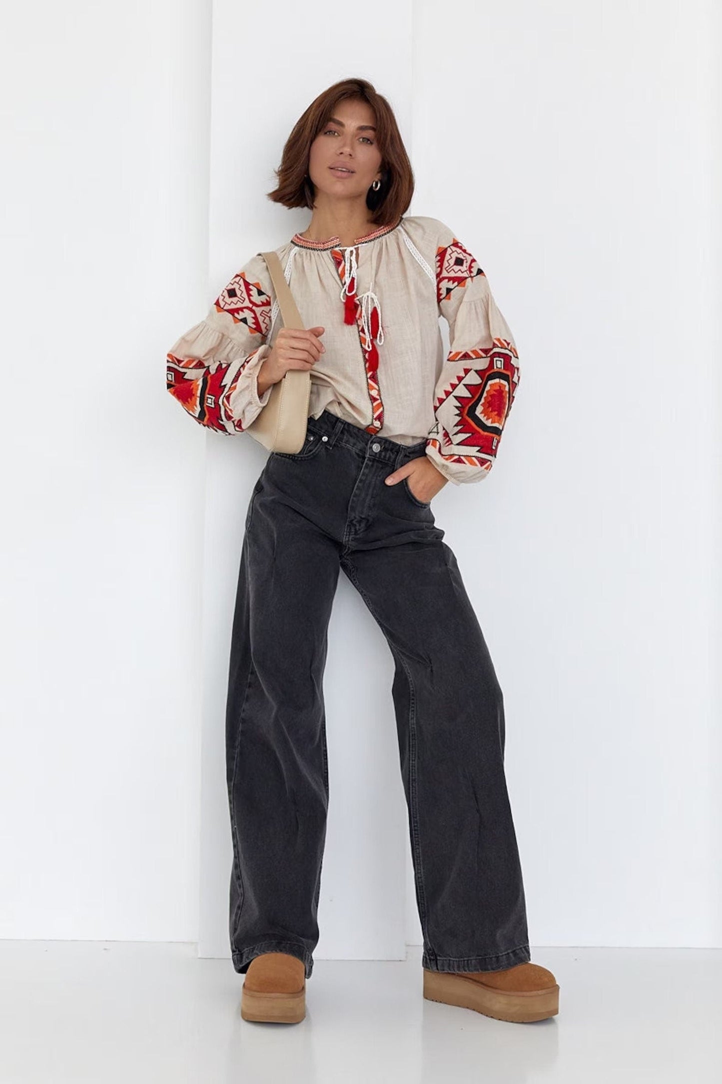 Green Embroidered Ukrainian Vyshyvanka