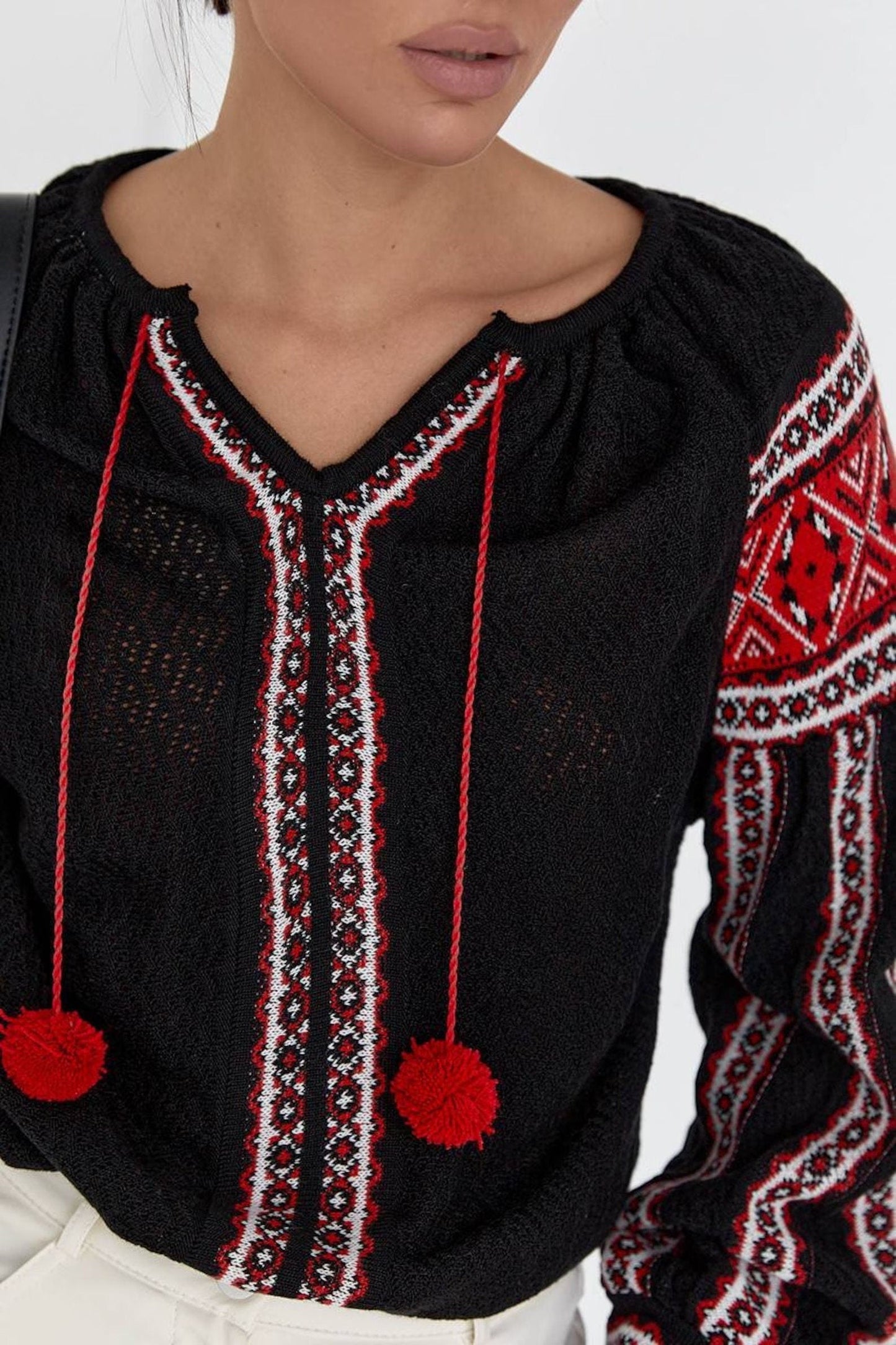 Embroidered Knitted Ukrainian Blouse