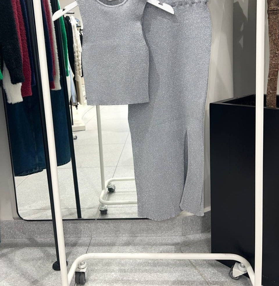 Fitted Two-Piece Skirt Set