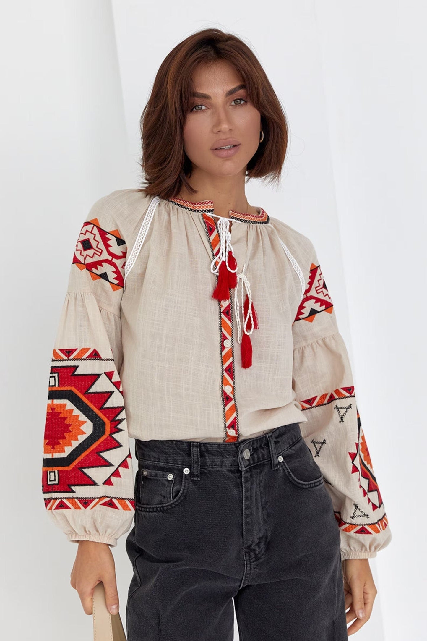 Green Embroidered Ukrainian Vyshyvanka