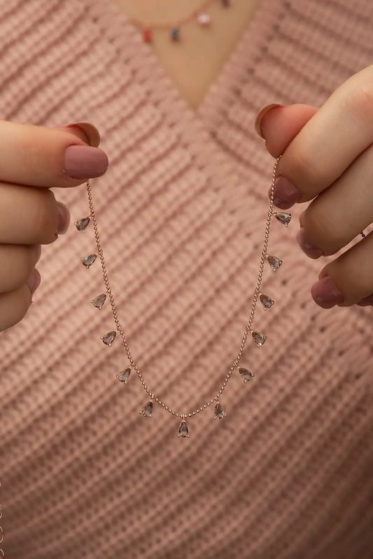 925 Sterling Silver Necklace with Drop Zultanite Stone