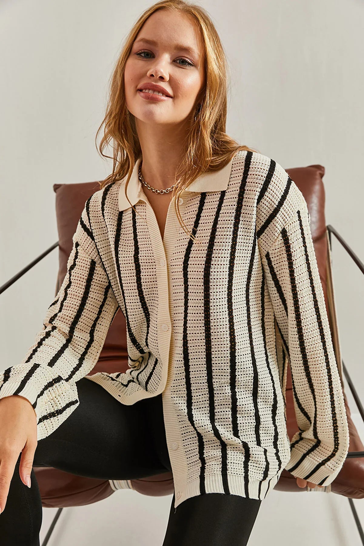 Retro Rhythm Striped Cardigan