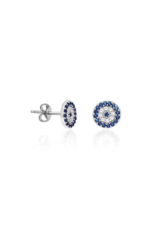 925 Sterling Silver Evil Eye Earrings