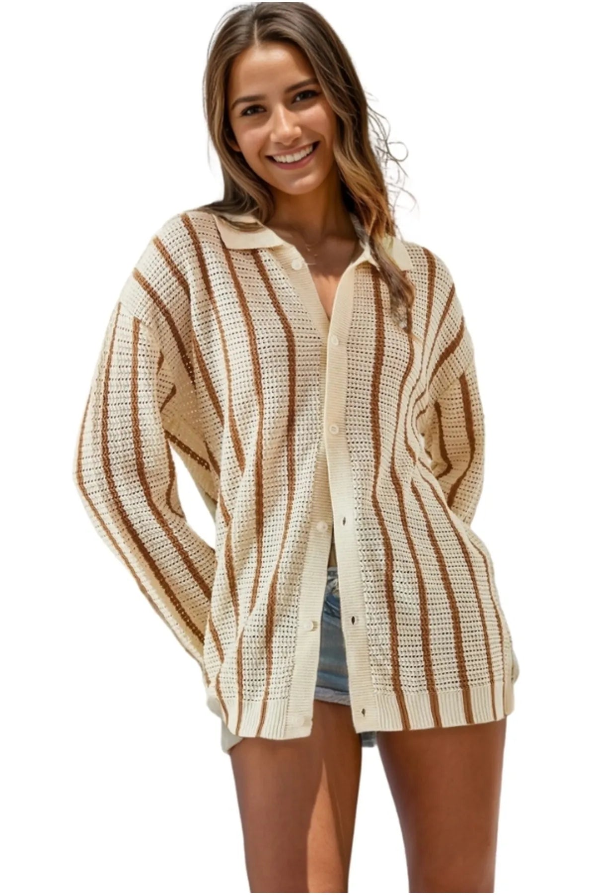 Retro Rhythm Striped Cardigan