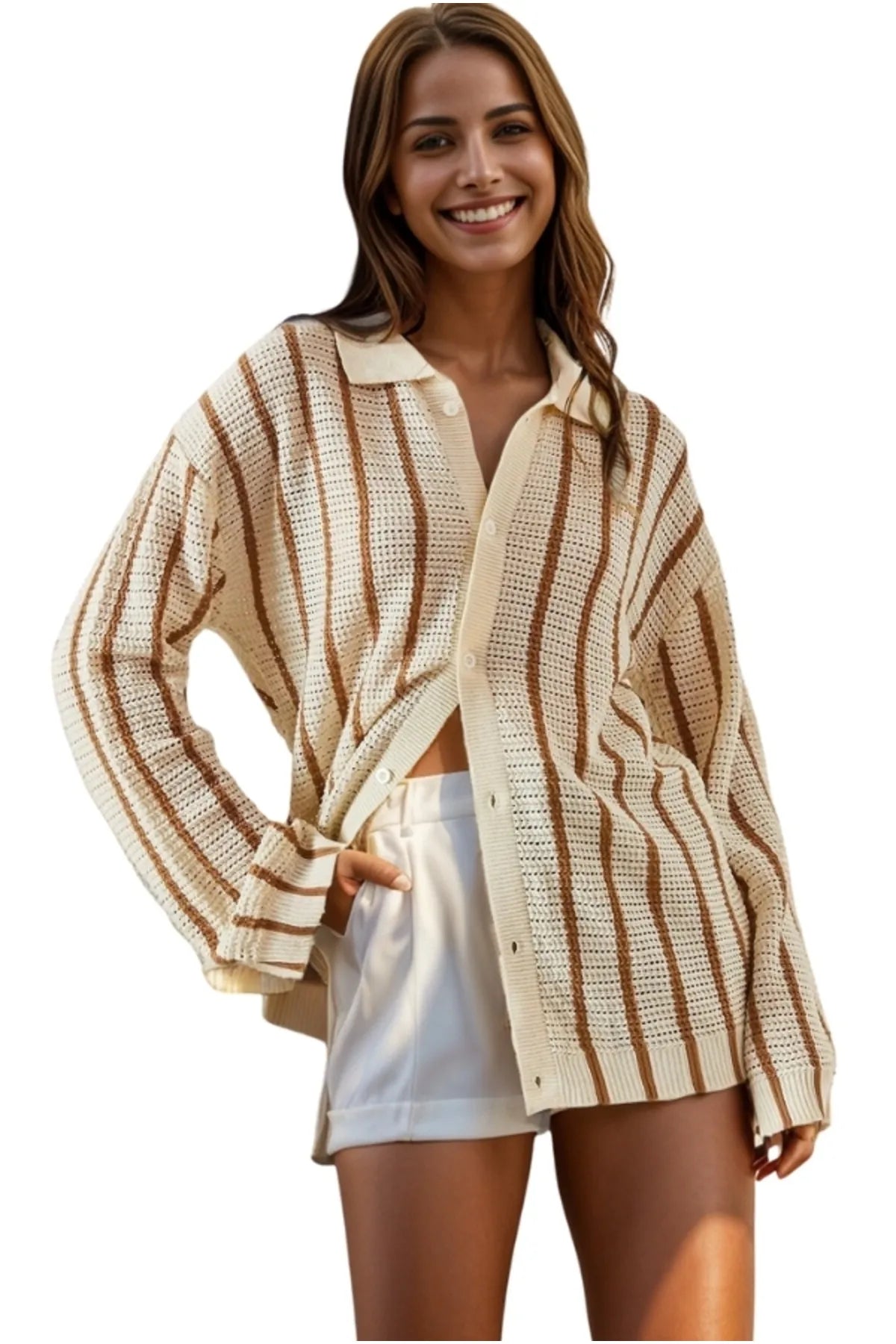 Retro Rhythm Striped Cardigan