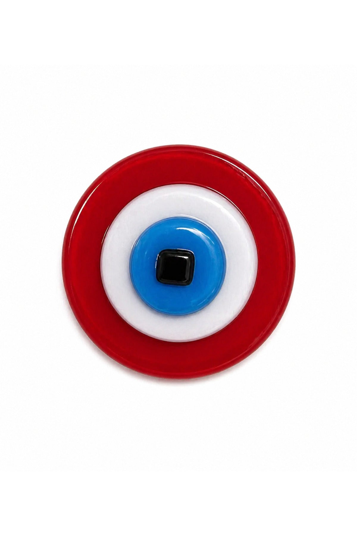 Margaret Fused Glass Evil Eye Magnet - Red