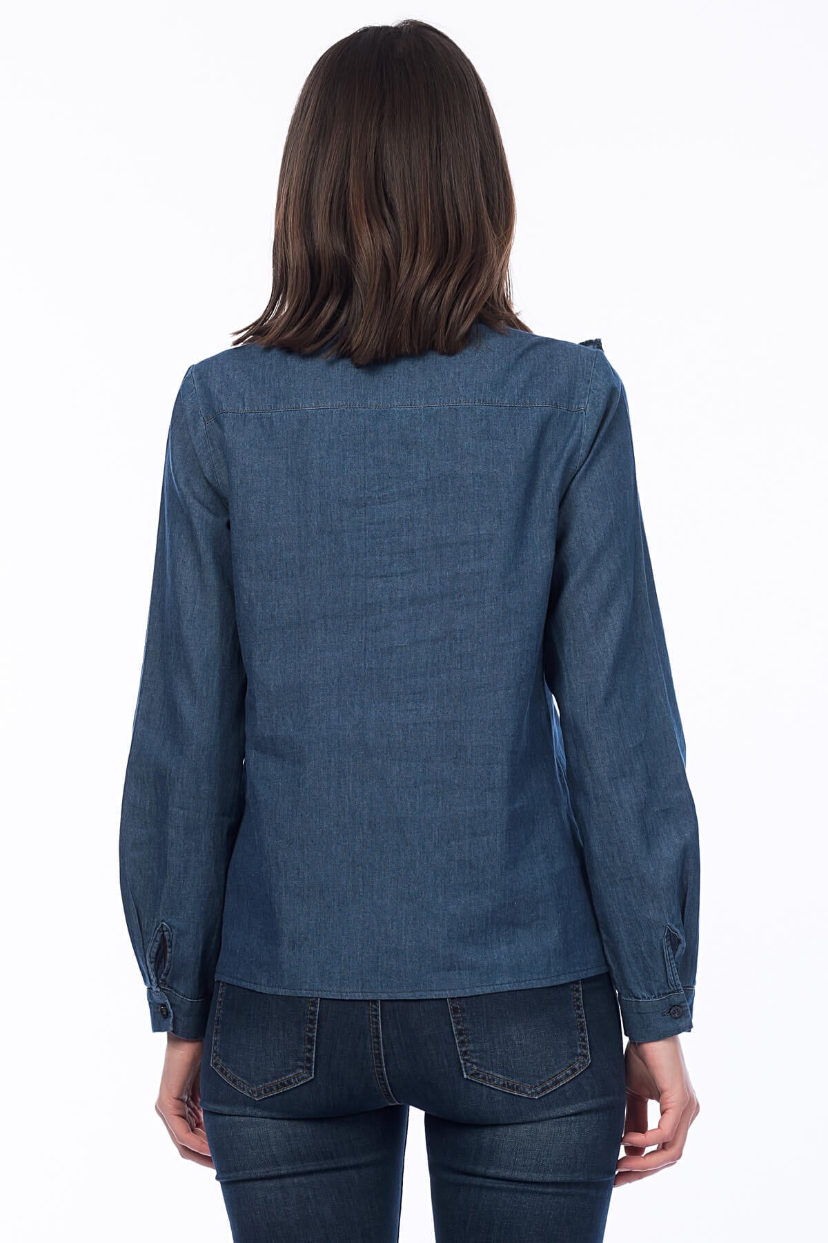 Philippa Women's Shirt - Denim Embroidered