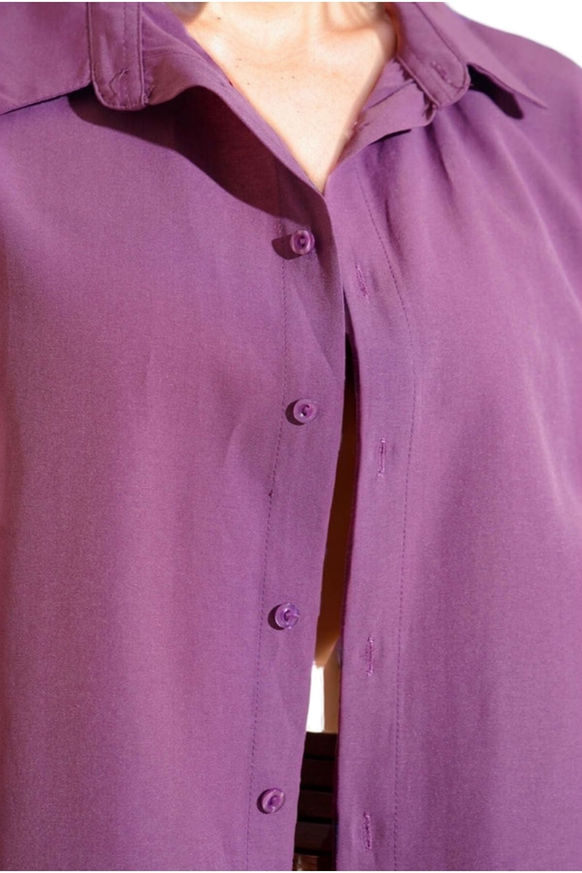 Melissa Women's Oversized Longline Shirt - Light Purple