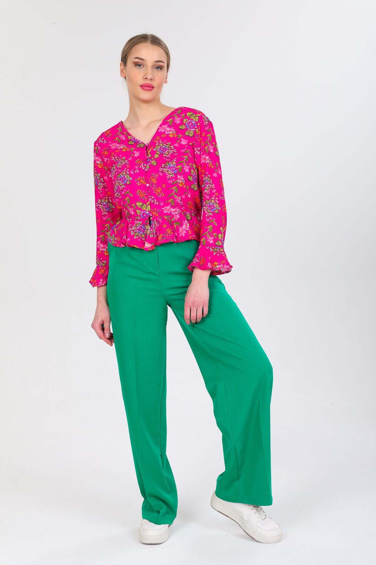 Pearl Women's Shirt - Fuchsia Floral