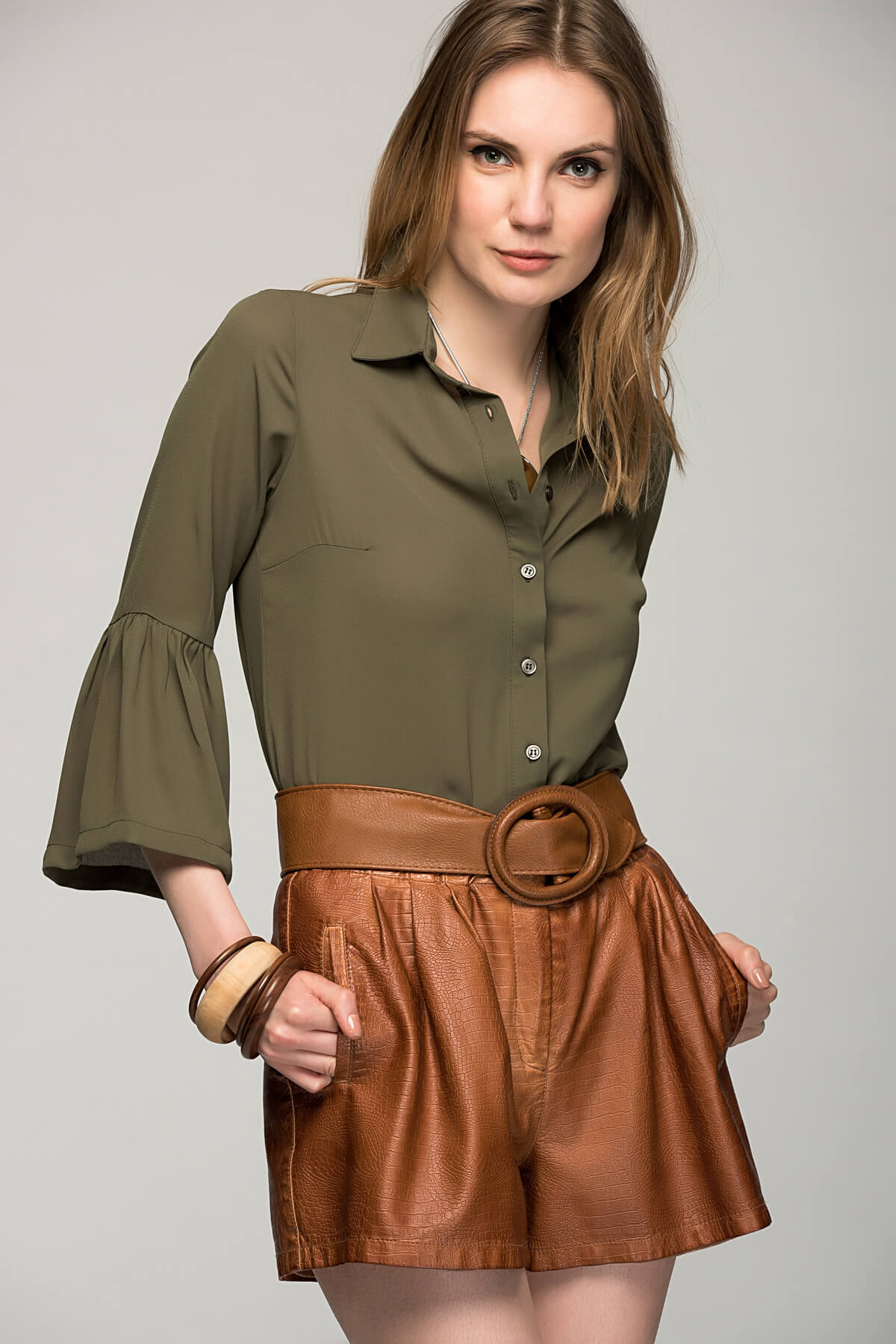 Morgan Women's Shirt - Khaki