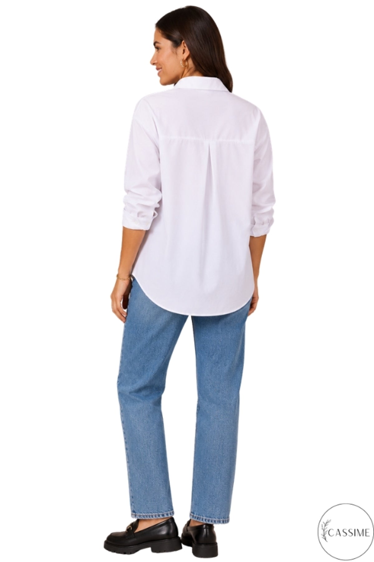 Melissa Women's Oversized Longline Shirt - White