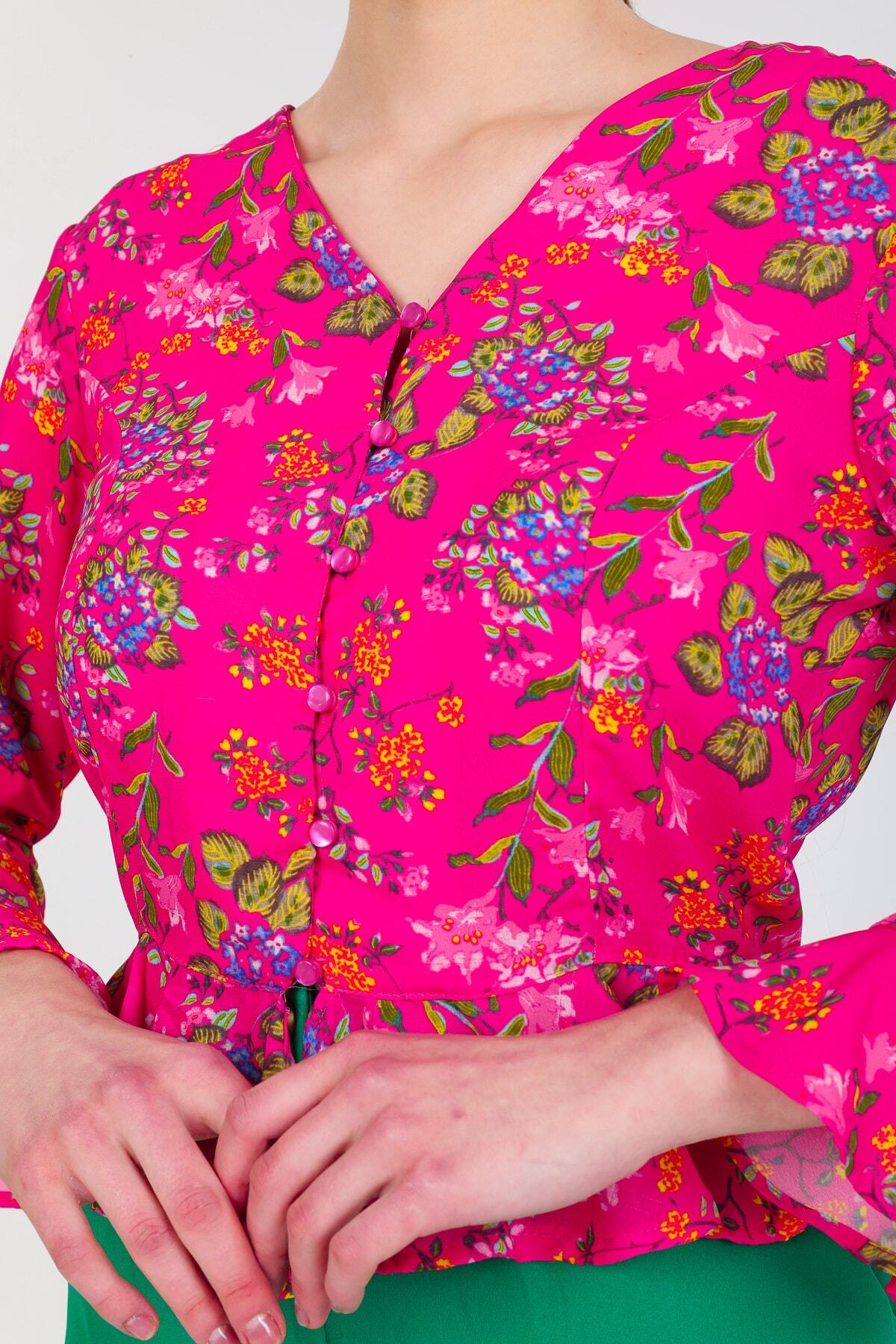Patricia Women's Shirt - Fuchsia Floral