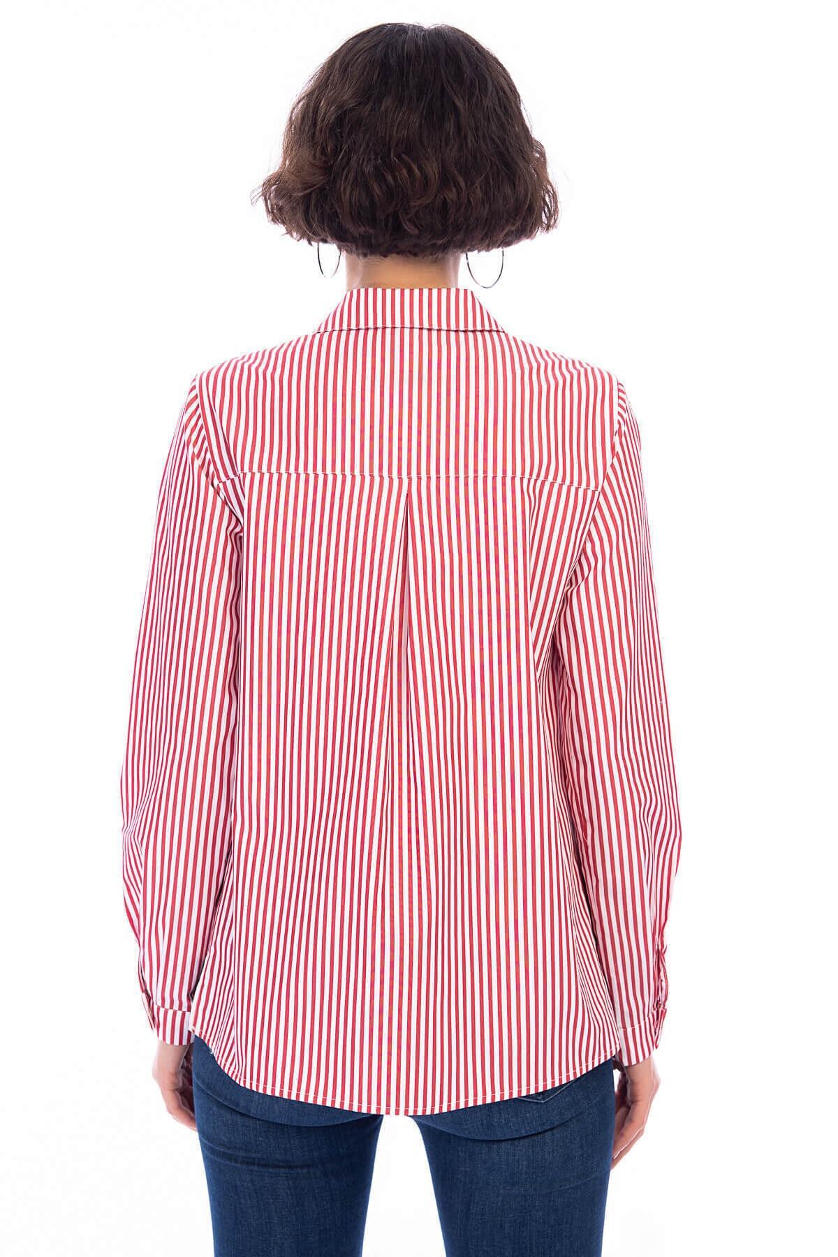Philippa Women's Shirt - Red Striped