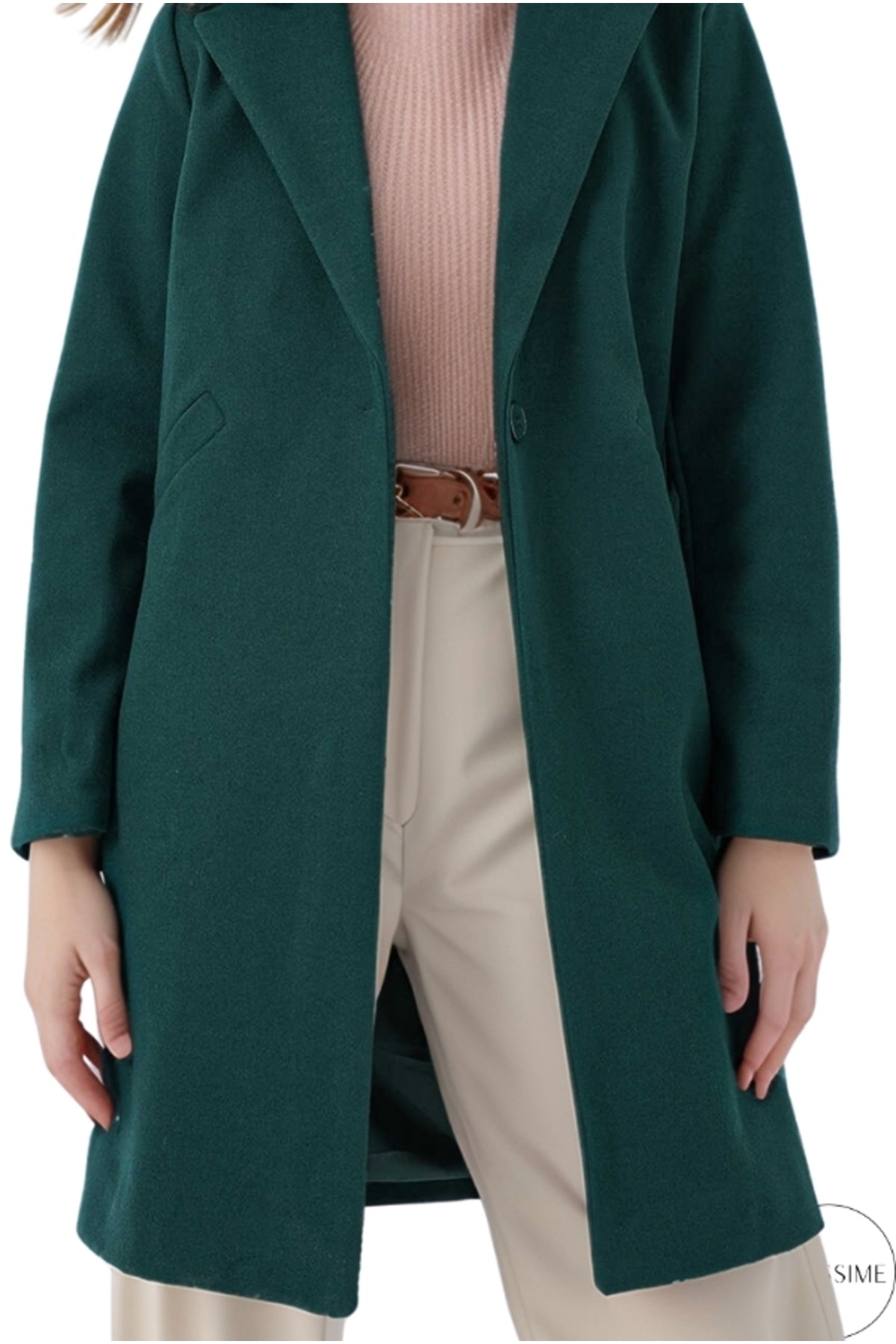 Felicity Women's Felted Fabric Coat - Emerald