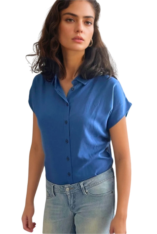Blusa lujosa color rojo burdeos