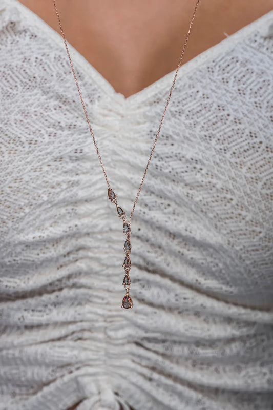 925 Sterling Silver Necklace with Drop Zultanite Stone (